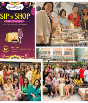 Shoppers at Diwali Pop-up 2025 by Mums@PLAY in Central Hong Kong