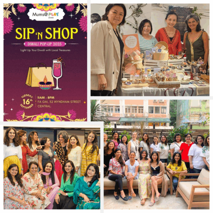 Shoppers at Diwali Pop-up 2025 by Mums@PLAY in Central Hong Kong
