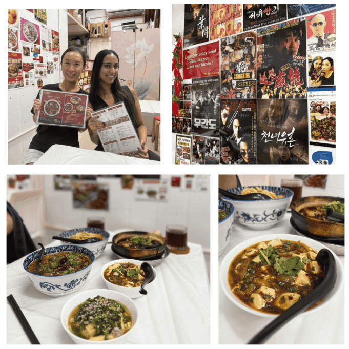 Vintage Chinese décor with nostalgic posters at The Red Cuisine, Quarry Bay.