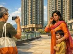 Community protest against racial discrimination in Tung Chung Hong Kong residential society