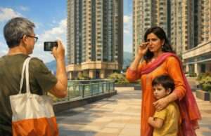 Community protest against racial discrimination in Tung Chung Hong Kong residential society